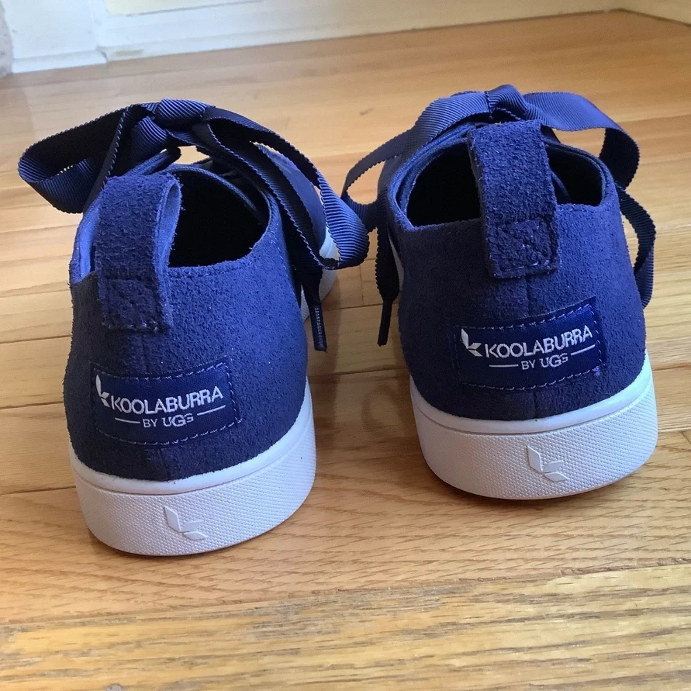 Koolaburra Suede and Canvas Sneakers - Penley Blue SZ 9.5